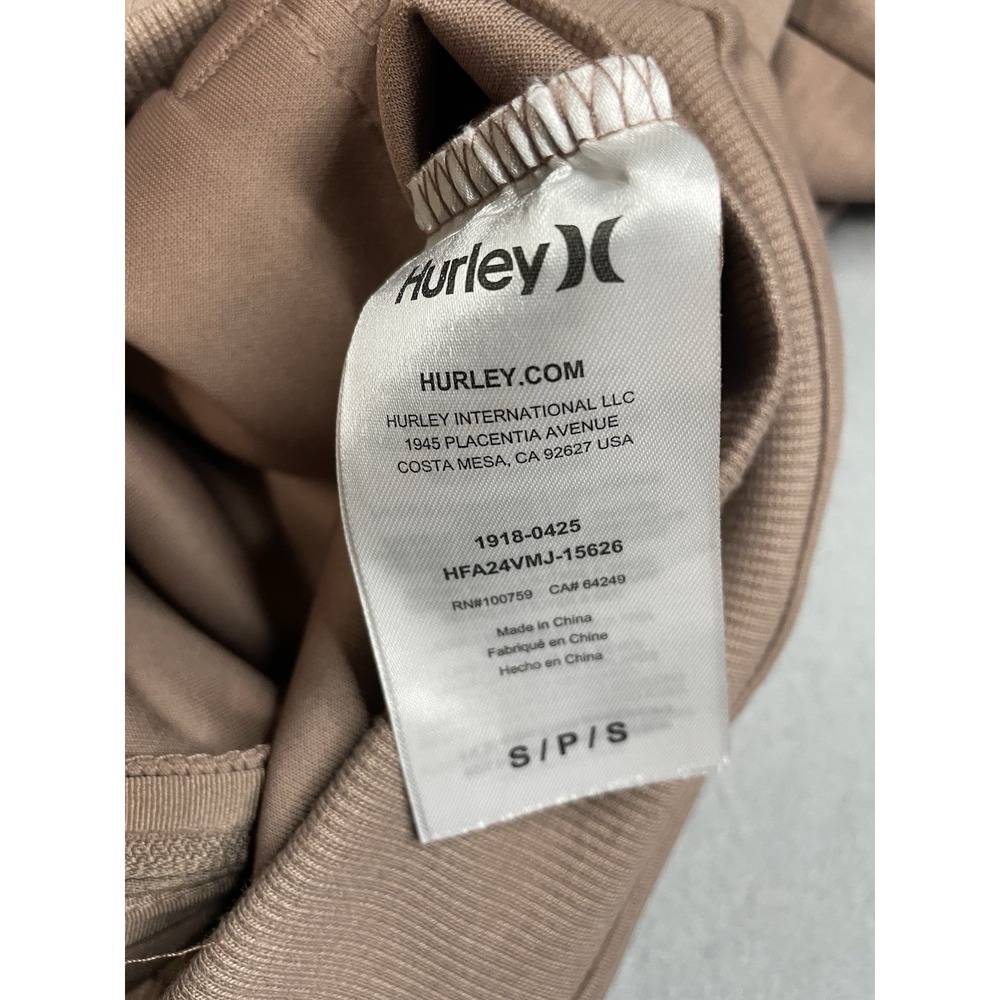 Hurley Exist Track Jacket - NWT Mens Size Small Cocoa / White Stripe - Picture 4 of 13